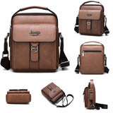 JEEPBULUO Men's Leather Crossbody Bag