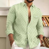 Men's luxury jacquard plaid cardigan