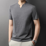 Men's Casual V-Neck T-Shirt - Comfortable for Summer