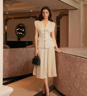 Elegance Retro Midi Dress – Minimalist Sophistication