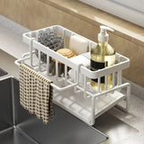 Kitchen Sink Storage Rack No Drill - 3-in-1 Organizer