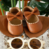 "Infant Baby Girls Mary Jane Flats – Soft Sole Princess Dress Shoes, Crib Shoes & First Walkers"
