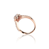 Xingyue Luxury – Pear-cut Moissanite Ring in 14K Rose Gold