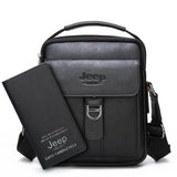 JEEPBULUO Men's Leather Crossbody Bag