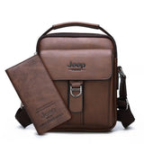JEEPBULUO Men's Leather Crossbody Bag