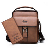 JEEPBULUO Men's Leather Crossbody Bag