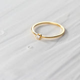 Brilliant Minimalism – Women's Silver Ring with Cubic Zirconia
