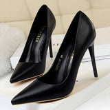 BIGTREE Women’s Fashion Pumps – High Heel Stiletto Shoes in Black, Pink & White for Weddings & Parties.