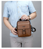 JEEPBULUO Men's Leather Crossbody Bag