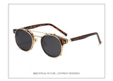 GCV Steampunk Sunglasses – Double Layer Polarized Removable Lens, Blu-Ray UV Protection Unisex Gothic Retro Sunglasses