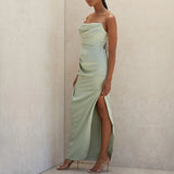 Women's Fitted Dress – Green Dress for Summer Parties | Celebrity-Inspired Look for Clubbing and Evenings.