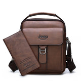 JEEPBULUO Men's Leather Crossbody Bag