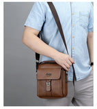 JEEPBULUO Men's Leather Crossbody Bag