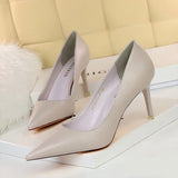 BIGTREE Women’s Fashion Pumps – High Heel Stiletto Shoes in Black, Pink & White for Weddings & Parties.
