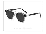 GCV Steampunk Sunglasses – Double Layer Polarized Removable Lens, Blu-Ray UV Protection Unisex Gothic Retro Sunglasses