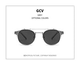 GCV Steampunk Sunglasses – Double Layer Polarized Removable Lens, Blu-Ray UV Protection Unisex Gothic Retro Sunglasses