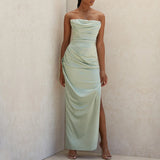 Women's Fitted Dress – Green Dress for Summer Parties | Celebrity-Inspired Look for Clubbing and Evenings.