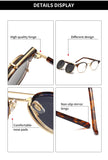 GCV Steampunk Sunglasses – Double Layer Polarized Removable Lens, Blu-Ray UV Protection Unisex Gothic Retro Sunglasses
