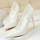 BIGTREE Women’s Fashion Pumps – High Heel Stiletto Shoes in Black, Pink & White for Weddings & Parties.