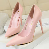 BIGTREE Women’s Fashion Pumps – High Heel Stiletto Shoes in Black, Pink & White for Weddings & Parties.