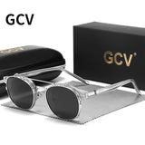 GCV Steampunk Sunglasses – Double Layer Polarized Removable Lens, Blu-Ray UV Protection Unisex Gothic Retro Sunglasses