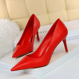 BIGTREE Women’s Fashion Pumps – High Heel Stiletto Shoes in Black, Pink & White for Weddings & Parties.