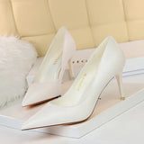 BIGTREE Women’s Fashion Pumps – High Heel Stiletto Shoes in Black, Pink & White for Weddings & Parties.