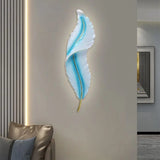 Modern Minimalist Feather LED Wall Lamp – Luxury Bedroom Light Decor