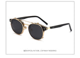 GCV Steampunk Sunglasses – Double Layer Polarized Removable Lens, Blu-Ray UV Protection Unisex Gothic Retro Sunglasses