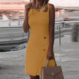 Women's elegant sleeveless midi dress