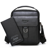 JEEPBULUO Men's Leather Crossbody Bag