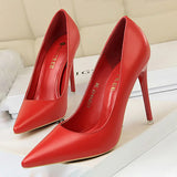 BIGTREE Women’s Fashion Pumps – High Heel Stiletto Shoes in Black, Pink & White for Weddings & Parties.
