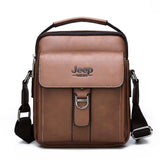 JEEPBULUO Men's Leather Crossbody Bag