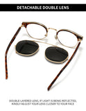 GCV Steampunk Sunglasses – Double Layer Polarized Removable Lens, Blu-Ray UV Protection Unisex Gothic Retro Sunglasses
