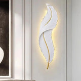 Modern Minimalist Feather LED Wall Lamp – Luxury Bedroom Light Decor