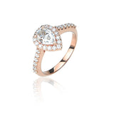 Xingyue Luxury – Pear-cut Moissanite Ring in 14K Rose Gold