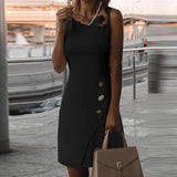 Women's elegant sleeveless midi dress