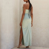 Women's Fitted Dress – Green Dress for Summer Parties | Celebrity-Inspired Look for Clubbing and Evenings.
