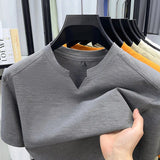 Men's Casual V-Neck T-Shirt - Comfortable for Summer