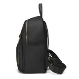 Simple Black PU Leather Backpack – Large Capacity and Urban Style