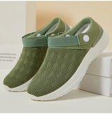 Summer Women's Mesh Slip-On Slippers – Casual & Breathable Half Support Shoes