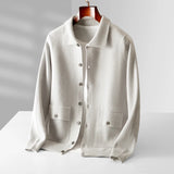 Men's wool and cashmere polo shirt, casual style fall/winter