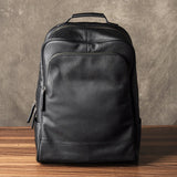 Men's Genuine Leather Backpack, Large Capacity, for School, Travel and Daily Use