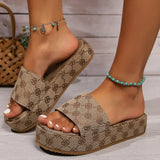 Women’s Platform Sandals – Summer Thick Sole Beach Slippers, Casual Party Slides, Solid Color Fashion Footwear
