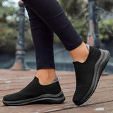 Women's Casual Slip-On Sneakers - Lightweight Flat Walking Shoes