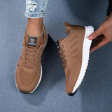 Women's Mesh Breathable Platform Sneakers – Casual Sports Trainers