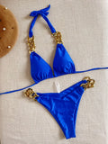 RUOTONGSEPT Women’s Triangle Bikini Set – Brazilian Halter 2-Piece Push-Up Swimwear