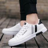 Men’s Leather Sneakers – Casual Outdoor Shoes with Vulcanized Sole, Lace-up High Quality Shoes for Men, Tenis Hombres