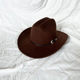 Vintage Western Cowboy Hat For Men's Gentleman Lady Jazz Cowgirl With Leather Wide Brim Cloche Church Sombrero Hombre Caps
