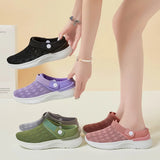 Summer Women's Mesh Slip-On Slippers – Casual & Breathable Half Support Shoes